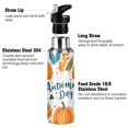 thumbnail image 3 of Yayeee 20oz Insulated Water Bottle Double Wall Stainless Steel with Flip Straw Lid, Pumpkins Pattern, 3 of 7