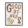 thumbnail image 2 of Stupell Industries Good At Naps Phrase Jungle Sloth Sleeping Gray Framed by Ziwei Li, 2 of 5