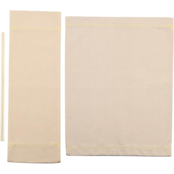 Funda de repuesto para silla de director de cine, de lona beige, de 19 a 20 x 7 a 15 pulgadas, con asiento y respaldo, incluye dos varillas de madera, fácil de limpiar y plegable.