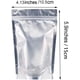 thumbnail image 2 of Bolsas de Mylar resellables Bolsa resellable Bolsa de aluminio a prueba de olores Tobogán plano para granos de café Galleta Snack Flores Secas de Té Almacenamiento de alimentos, transparente, 100 piez JFHHH pequeña, 2 of 5
