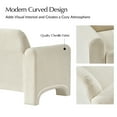 thumbnail image 6 of 59" Modern Loveseat Sofa Chenille Fabric 2-Seater Couch with Curved Design for Small Space Living Room Ivory, 6 of 7