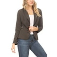 thumbnail image 6 of Women's Chic Long Sleeve Fitted Open Blazer Jacket for Casual Office Elegance, 6 of 6