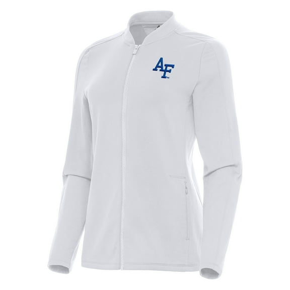 Women's Antigua White Air Force Falcons Continual Full-Zip Jacket