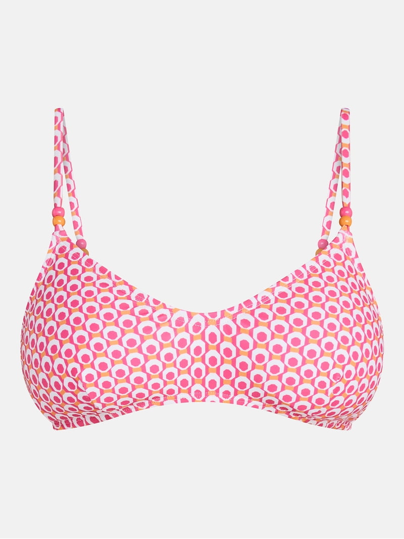 No Boundaries Geo Jam Bralette Bikini Top, Women's XXS-XXL