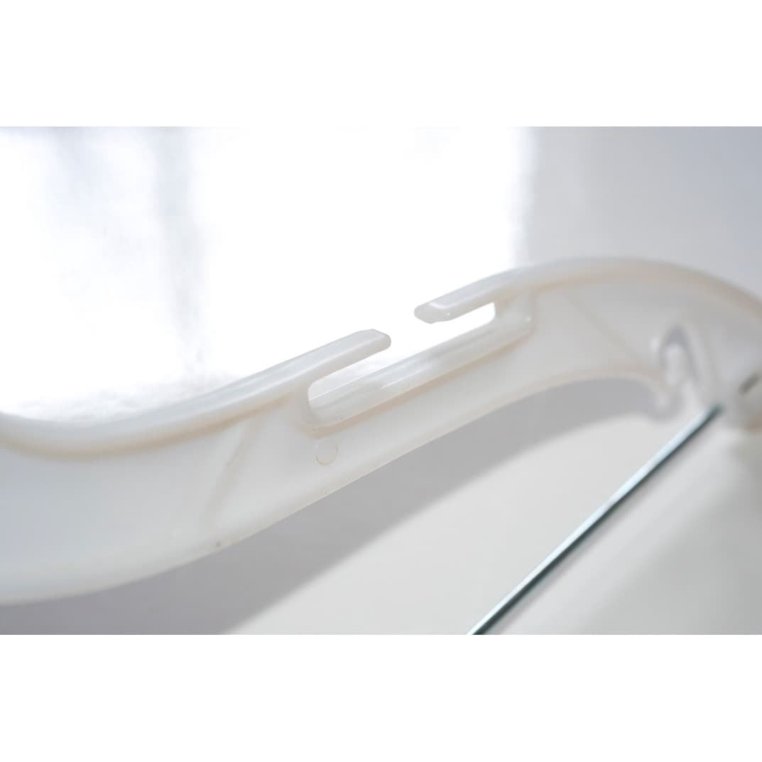 NAHANCO #1500RCHU 17" White Heavy Duty Plastic Suit Hangers with Metal Clips (Pack of 25)