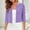 Purple, variant on GZWYHT Women's 3/4 Sleeve Cropped Cardigan Open Front Lightweight Soft Knit Shrug Solid Color Bolero Dressy Casual Cover Up for Dresses Black L