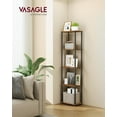 thumbnail image 2 of Corner Shelf Stand Superfast Toolless Assembly Tall Narrow Book Shelf Storage Rack x x cm Display Shelf for Living Room Rustic and Ink ULLSK, 2 of 6