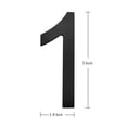 thumbnail image 3 of 5 Inch House Numbers for Modern Home, Rustproof Stainless Steel Material, Unique Floating Design, Elegant Matte Black Finished, Premium Home Address Number, Number 1, 3 of 10