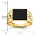thumbnail image 5 of Solid 14k Yellow Gold VS Diamond Men's Ring Band Size 12, 5 of 6