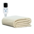 thumbnail image 2 of White Electric Blanket, Heated Blanket Throw Massage Bed Warmer Heating with Heat Settings Timer Fast Heating Blanket Auto Shutoff Overheat, 2 of 9