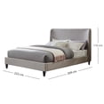 thumbnail image 2 of Ilios Innova | Cama King Size Gris con Cabecera Tapizada en Lino y Poliéster | Estructura de Madera Resistente, 2 of 9