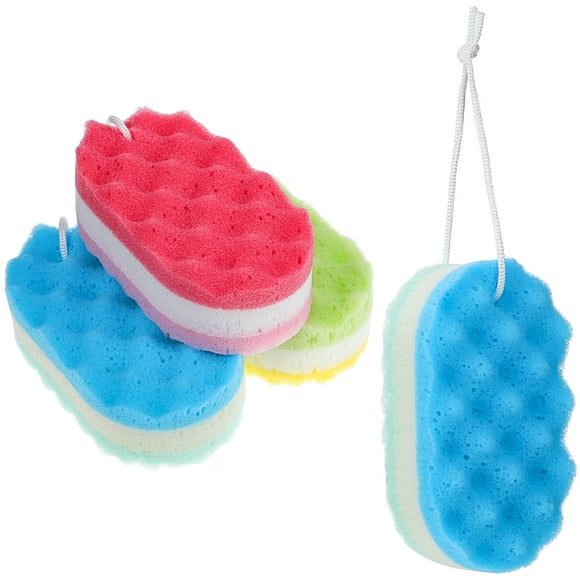 4 Pcs Bath Sponges Body Sponges Shower Loofah Gentle Cleaning Shower Sponges Bathroom Supplies