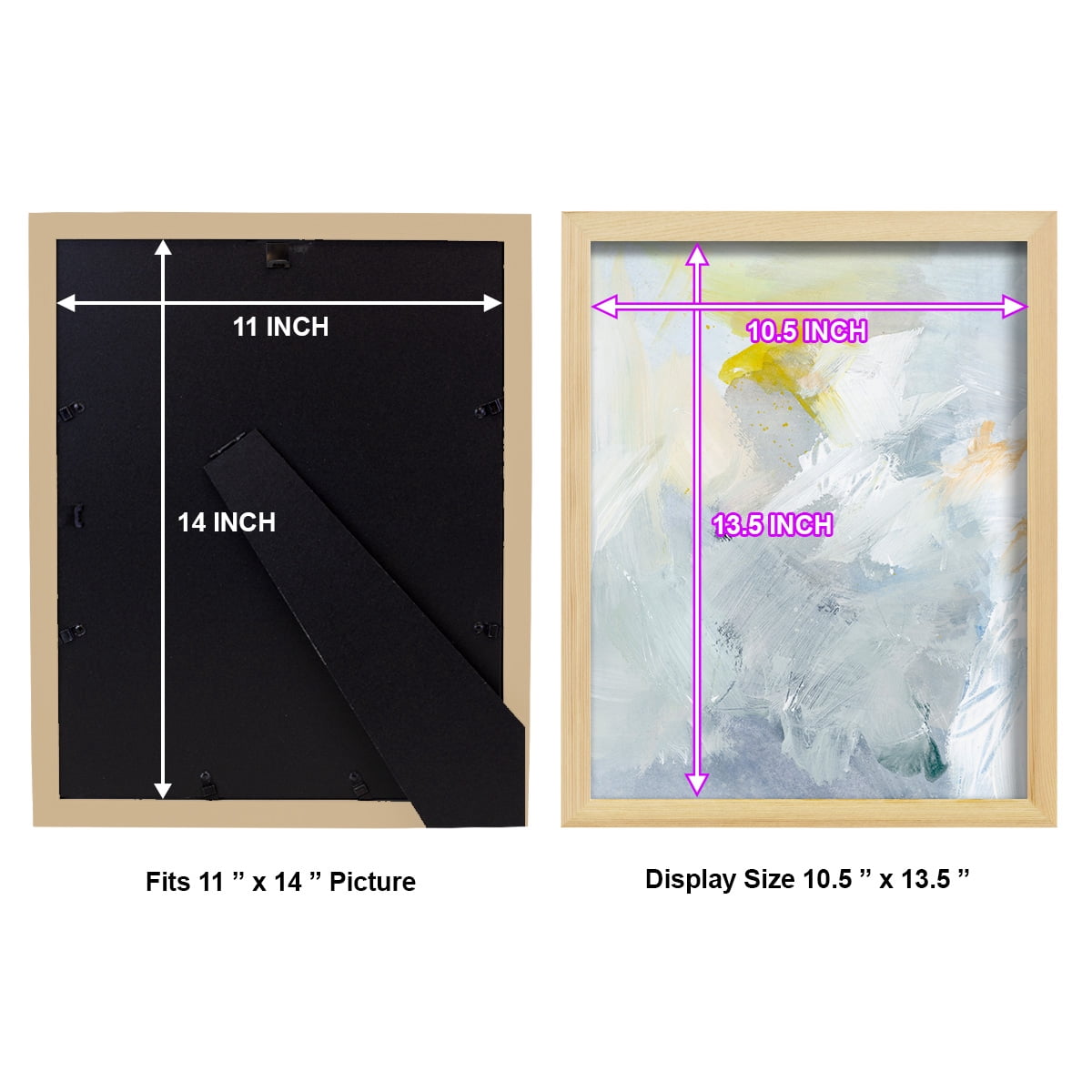 Canary and Sky II - Framed Print w/glass - Natural Wood