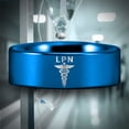 thumbnail image 2 of Blue Tungsten Licensed Practical Nurse Ring, 2 of 3