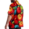 thumbnail image 3 of Fruit Men's Short Sleeve Poplin Beach Shirts, Casual Printed Button Down Summer Hawaiian Shirt - Unisex, 3 of 6