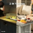 thumbnail image 4 of Outsunny Propane Gas Fire Pit Table, Smokeless Firepit with Lid, Grey, 4 of 10