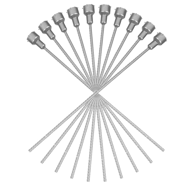 BEADCEST 10Ud Varillas De Plástico Para De Flores Con Longitud Ajustable Color Plata
