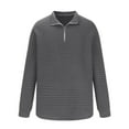 thumbnail image 3 of pstuiky hombres de manga larga, Camisa de manga larga con cuello alto y cremallera para hombre Tops de hombre l, 3 of 5