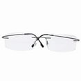thumbnail image 4 of HUIHUIKK Lightweight Rimless Frame +1.00 Bifocal Reading Glasses Gray Readers Spectacles w Case New!, 4 of 4