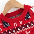 thumbnail image 5 of Staki Ugly Christmas Sweater Toddler Toddler Boy Christmas Sweater Pullover Reindeer Elk Snowman Sweatshirts Tops(Red,4-5 Years), 5 of 8