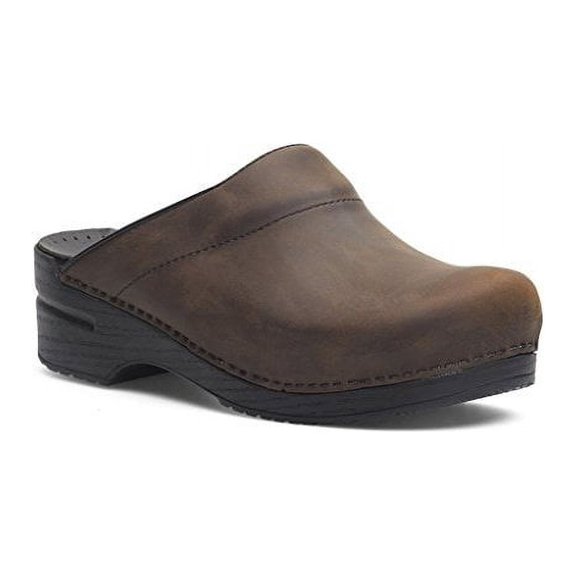 Dansko Men's Karl Box Leather Clog, Brown, Size 2N38