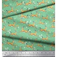 thumbnail image 2 of Soimoi Rayon Fabric Triangle & Impala Deer Animal Print Sewing Fabric Yard 56 Inch Wide, 2 of 4