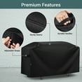 thumbnail image 4 of Unicook Griddle Cover for Blackstone 36 Inch Griddle with Hood, Heavy Duty Waterproof 5482 Flat Top Gas Grill Cover with Handles and Side-closure Straps, Black, 4 of 8