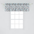 thumbnail image 2 of Ambesonne Geometric Valance Pack of 2, Modern Circular Maze, 54"X18", Pale Blue Charcoal Grey, 2 of 2