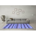 thumbnail image 3 of Ahgly Company Indoor Square Southwestern Blue Country Area Rugs, 7' Square, 3 of 4