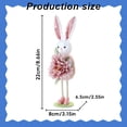 thumbnail image 3 of CoreLiving Easter Tree Decorations Cute Flower Bunny Handmade Felt Ornaments Light Color Hanging Decor for Spring Summer Small Tree Easter Party, 3 of 8