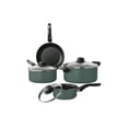 thumbnail image 1 of Ensemble de 7 Pcs de Batterie de Cuisine Antiadhésive Aluminium Vert Sauge, 1 of 6