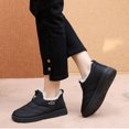 thumbnail image 3 of Winter Snow Boots for Women Slip on Furry Lined Ankle Booties Casual Comfy Lightweight Soft Sole Cold Weather Walking Shoes Black Size 5.5, 3 of 7
