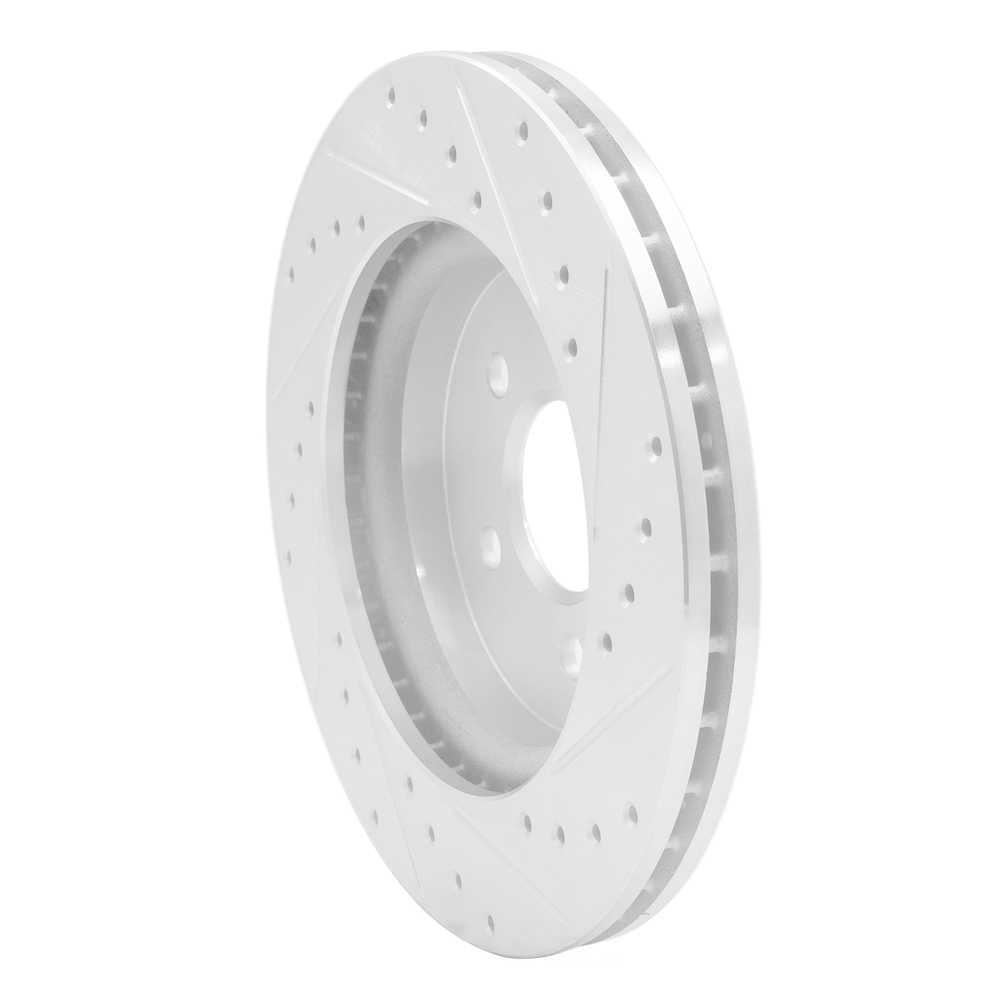 Dynamic Friction Company 631-63122L DFC Brake Rotor - Drilled And Slotted - Silver