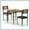 Rustic Brown, variant on Jojoka Modern 3-Piece Dining Set for 2 with Compact Table and Chairs, Space-Saving Kitchen Set with Stylish Metal Legs for Small Apartments, Light Gray