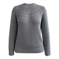 thumbnail image 1 of Suéter George Para Mujer Talla G Color Gris, 1 of 4