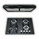 thumbnail image 1 of Combo Parrilla De Gas 4 Quemadores 60cm + Campana Pared 60cm Negra Kadinox Plus | Empotrables De Acero Inoxidable Con Diseño Elegante De Lujo, Flame Guard Y Alta Potencia Para Cocina Moderna, 1 of 7