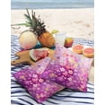 thumbnail image 3 of Pack of 2 Outdoor Pillow Covers, Spring Flowers Chrysanthemum Oil Painting Gradient Purple Waterproof Square Throw Pillowcase Cushion Decorative Pillow Covers for Couch Patio Tent, 20x20 in, 3 of 6