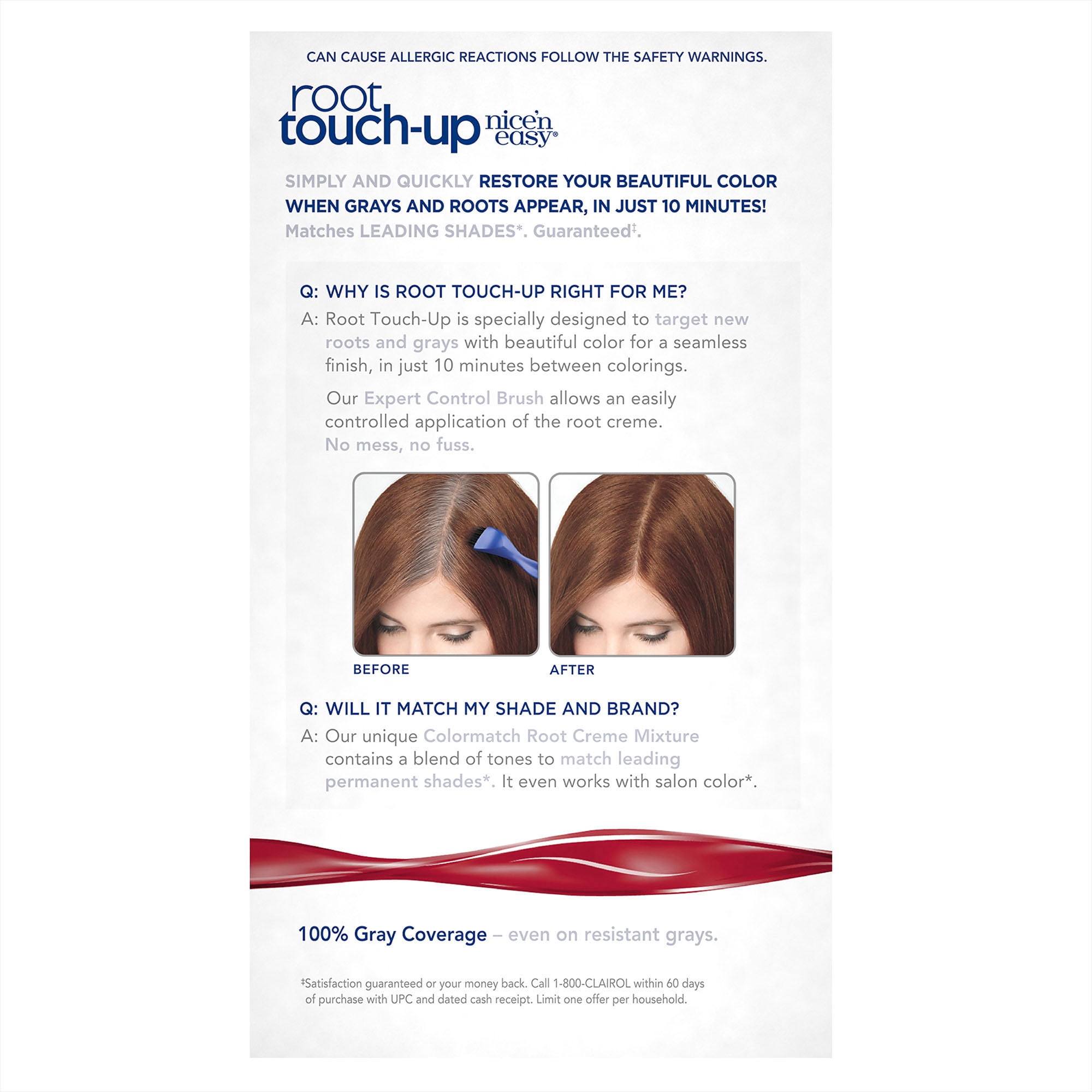 Clairol Nice'n Easy Root Touch-Up Permanent Hair Color, 4R Dark Auburn