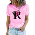 thumbnail image 2 of Valentines Clothes Under 10.00 TMOYZQ Womens Plus Size T-Shirts Trebdy Red Rose Graphic Casual Blouse Loose FIt Short Sleeve Crew Neck Pullover Tops, 2 of 5