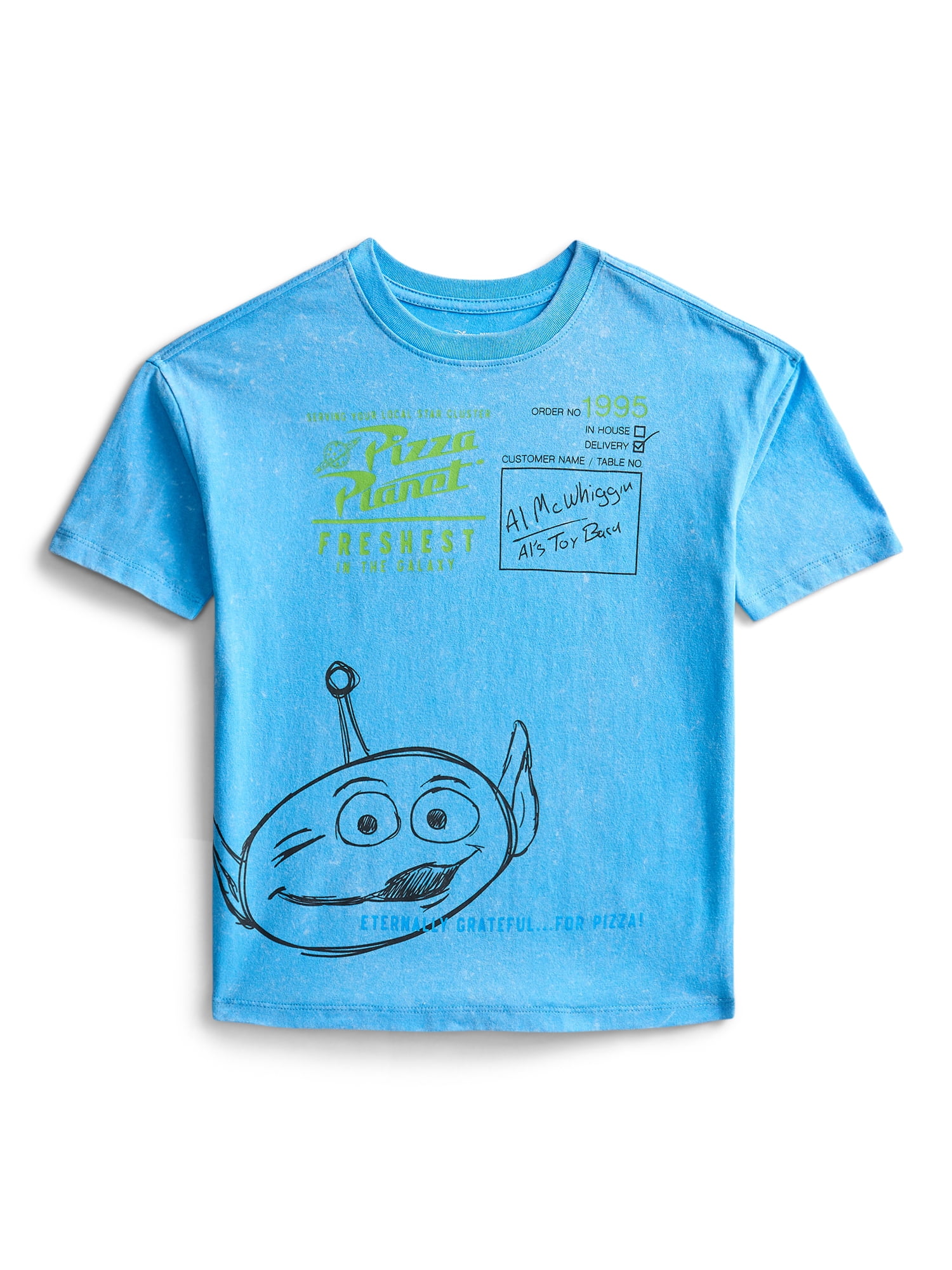 Toy Story Boys Mineral Wash Graphic Tee with Short Sleeves, Sizes 4-18