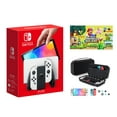 thumbnail image 1 of 2023 Newest Nintendo Switch OLED Model White Joy-Cons Console, 32GB Internal Storage, Bundle with Super Mario Bros.U Deluxe & 10 in 1 Accessory Case, 1 of 3