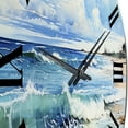 thumbnail image 3 of Designart "Breezy Beach Relaxation IV" Nautical & Beach Oversized Wall Clock, 3 of 5