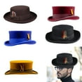 thumbnail image 2 of Yokua Old-fashioned Fedoras Top Hat Short Brimmed Hat for Women Man Casual Wear, 2 of 16