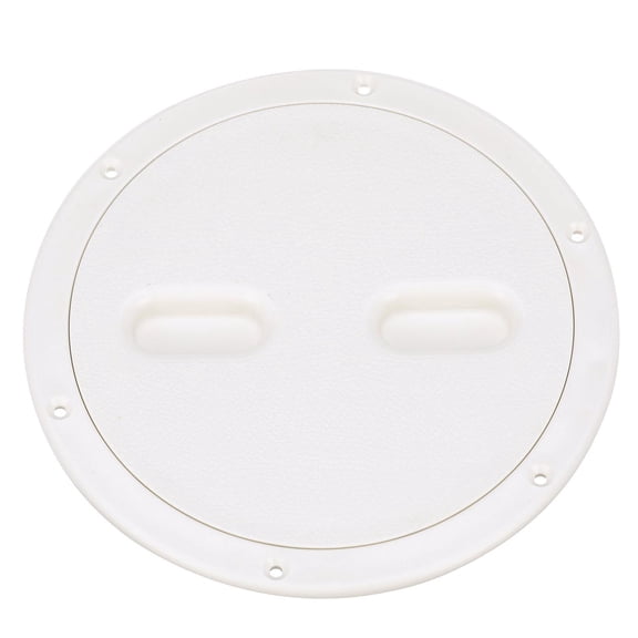 Seachoice Twist 'N' Lock Deck Plate, White Base and Lid, Up to 8-1/2 In. Diameter