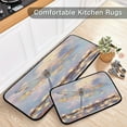 thumbnail image 2 of Wobogo Colourful Dragonfly Kitchen Carpet Set of 2 Absorbent and Stain Resistant Non-slip Star Rubber Backing, 2 of 7