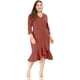 thumbnail image 2 of Vestido Midi con volantes Agnes Orinda Cuello V de Cóctel Rojo Ladrillo 4XL, 2 of 6