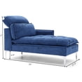 thumbnail image 3 of 55" Chaise Lounge with Left Armrest | Tool - Free Assembly for Bedroom Use | Experience Softness and Elegant Retro Style, 3 of 3