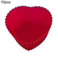 thumbnail image 2 of 10Pcs Heart, Star, and Rose Cake Mold - Bakeware Silicone Muffin and Chocolate Baking Cups for Kitchen, 2 of 8