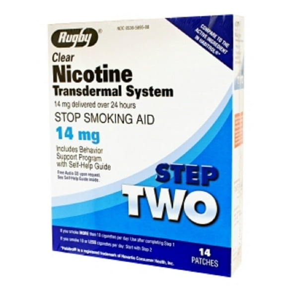 Rugby Transdermal Nicotine Patches, 14 mg, 14 Count