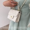 thumbnail image 4 of Handbag Hand Bag Shoulder Bag Chain Strap Diamond Pattern PU Women Purse for Party Travel White Free Size, 4 of 8